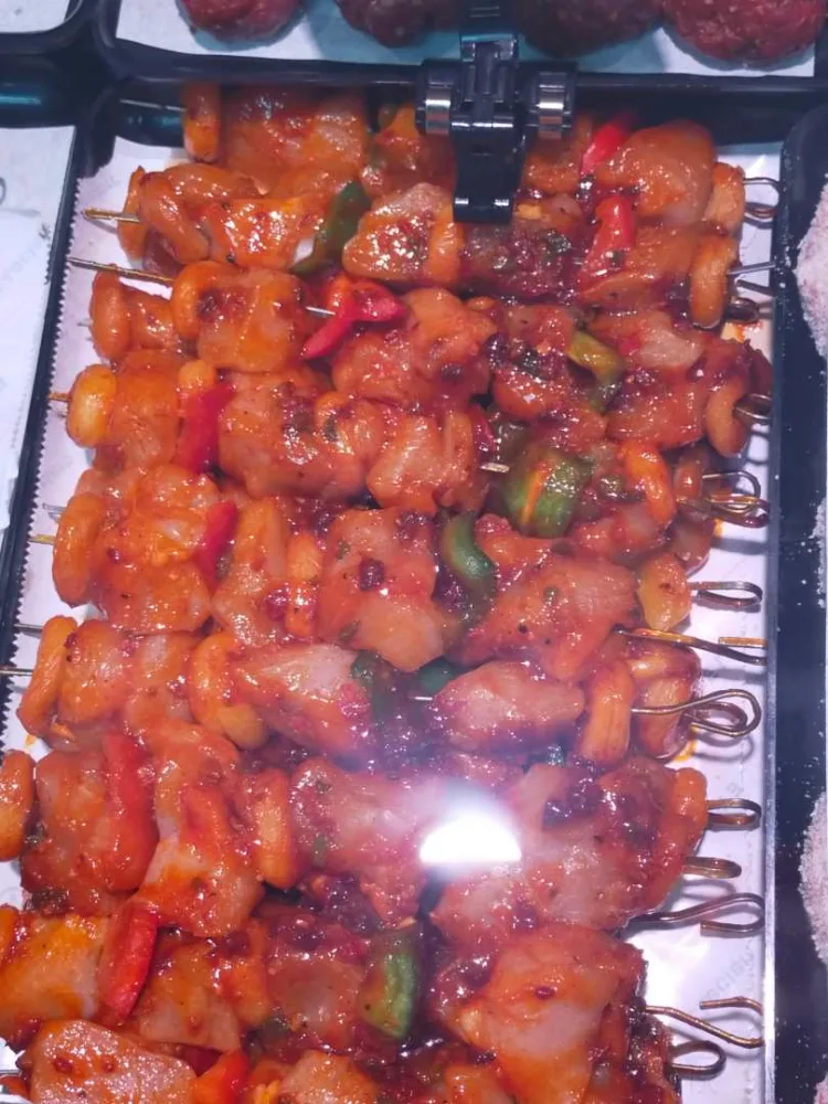 Brochette de poulet basque et curry