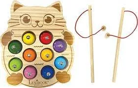 Jgw100kt - chat glouton bio toys – jeu de pêche à la ligne en bois