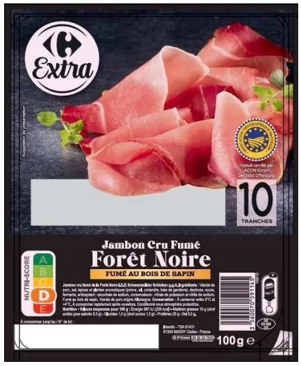 Jambon cru fumé forêt noire