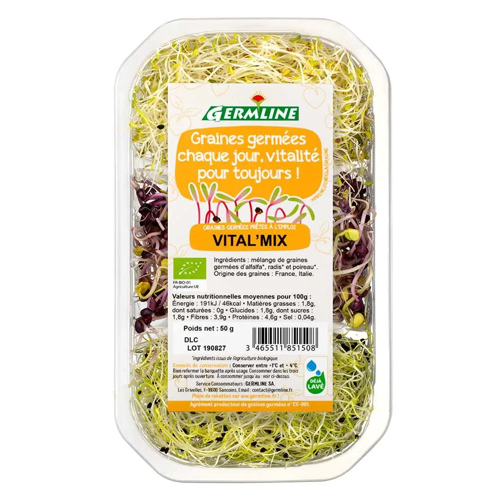 Graines germées biologiques alfalfa