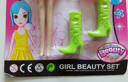 Plastic doll with accessories