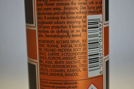 Deodorant spray