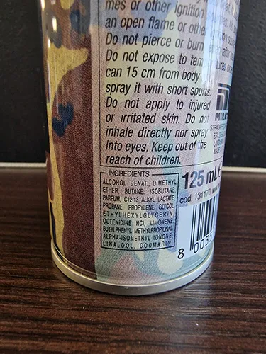 Deodorant spray