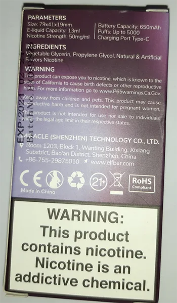 Disposable electronic cigarette