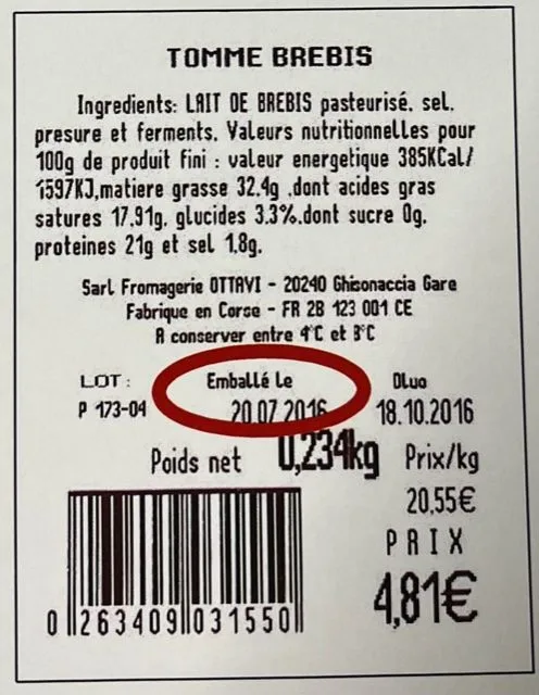 Tomme de chèvre et/ou brebis en libre service et à la coupe