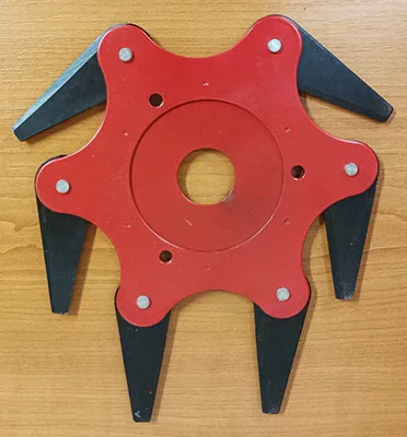 Flail-type cutting attachments for brush cutter