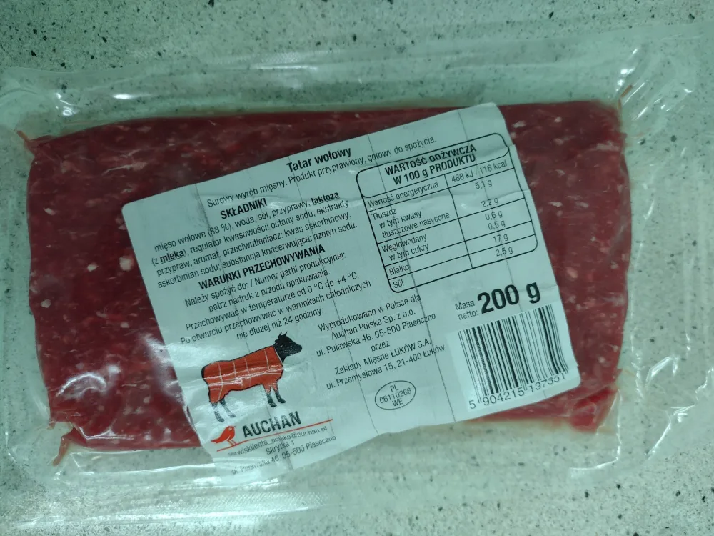 Ostrzeżenie publiczne dotyczące żywności Wykrycie obecności bakterii Salmonella spp. w jednej partii tatara wołowego