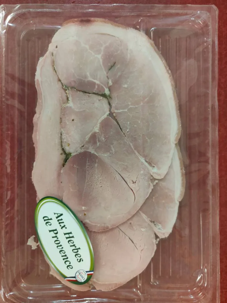Jambon cuit superieur aux herbes aux herbes de provence 2-3 tranches