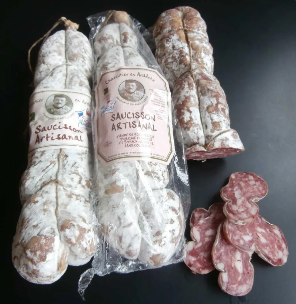 Saucisson bridé de l'ardèche artisanal