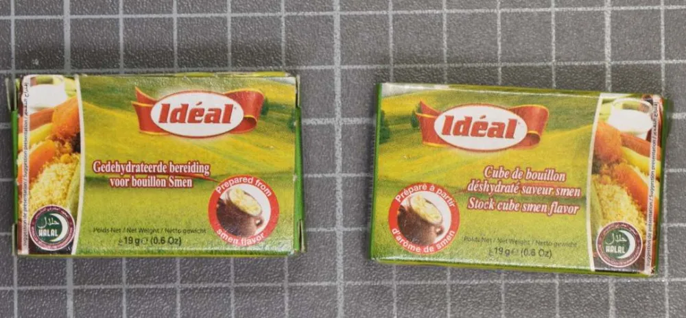 Cube de bouillon déshydraté saveur smen