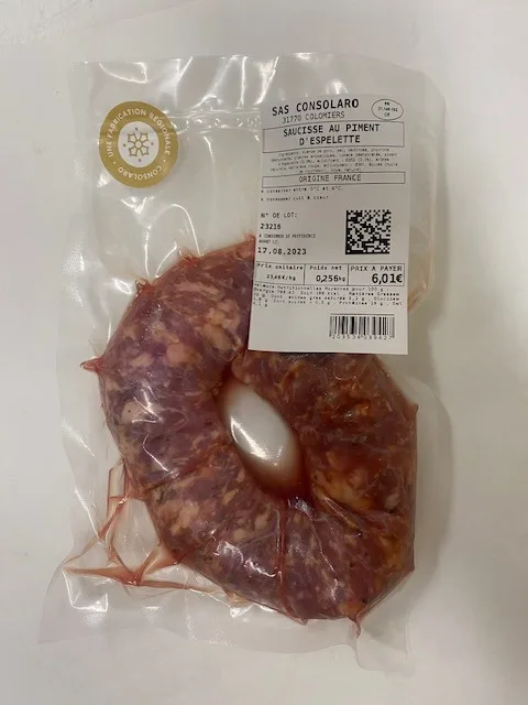 Saucisse fraiche au piment d'espelette