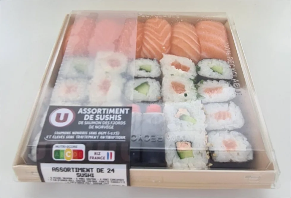 Assortiment sushis saumon fjords norvege u