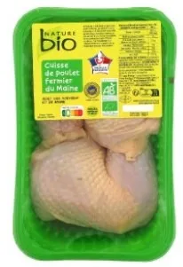 2 cuisses de poulet nature bio