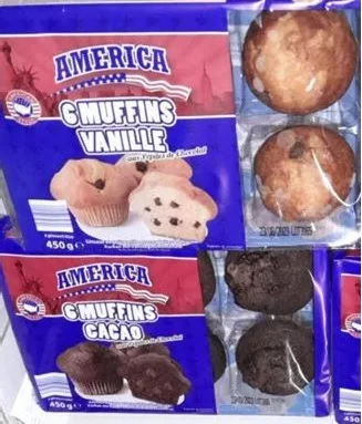 Muffins choco et vanille pépite choco 450g