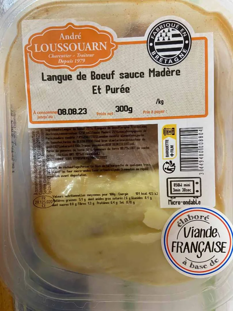 Langue de boeuf sauce madere