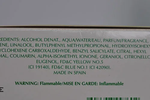 Eau de toilette