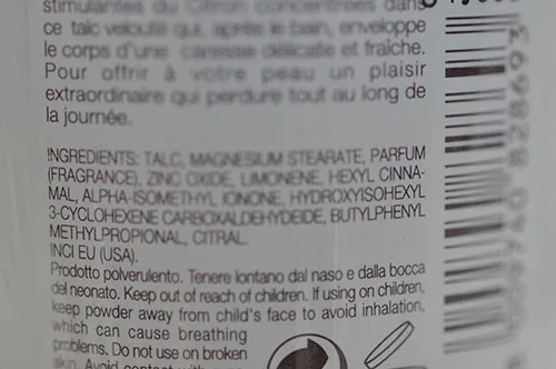 Talcum powder
