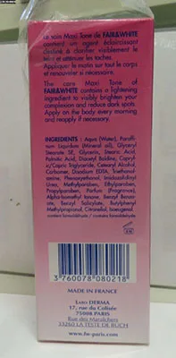 Skin lightening lotion