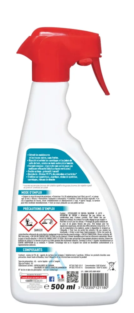 Spray anti-moisissure mousse active