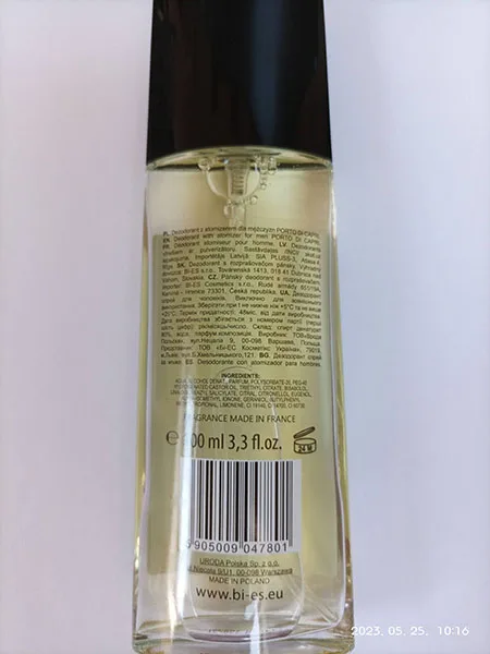 Deodorant spray