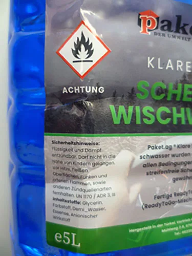 Car windscreen wash