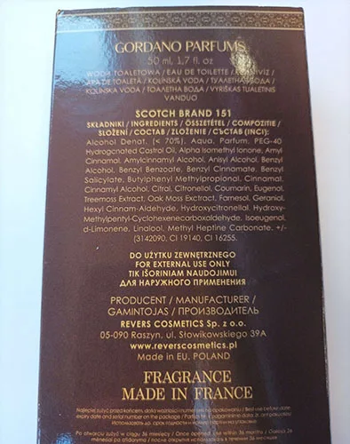 Eau de toilette