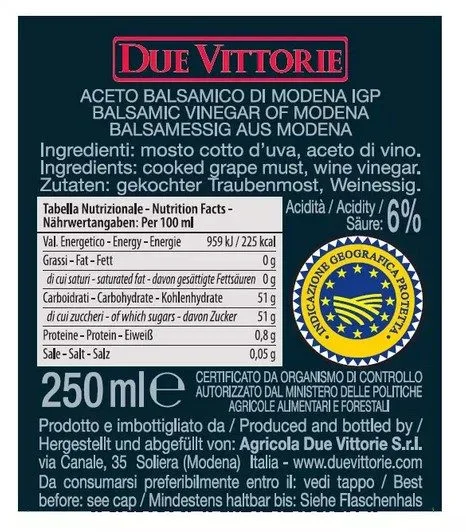 Vinaigre balsamique de modène igp