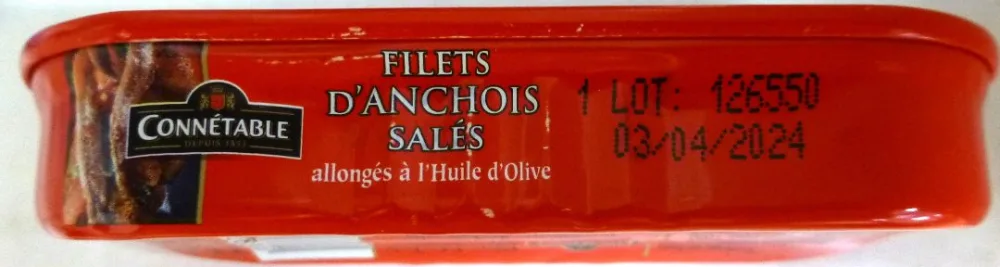 Filets d'anchois salés à l'huile d'olive vierge extra