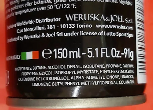 Deodorant spray