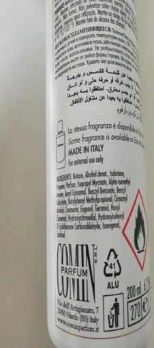 Deodorant spray