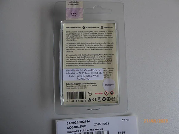 Electronic cigarette cartridge