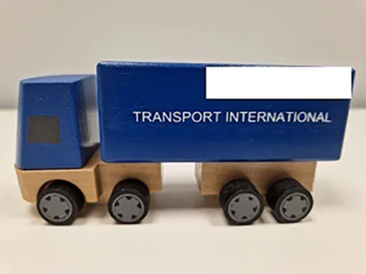 Wooden truck with trailer