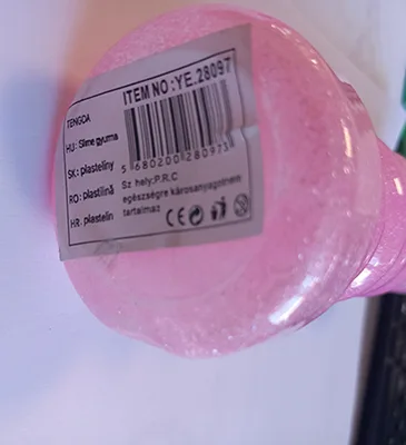 Toy slime with small balls