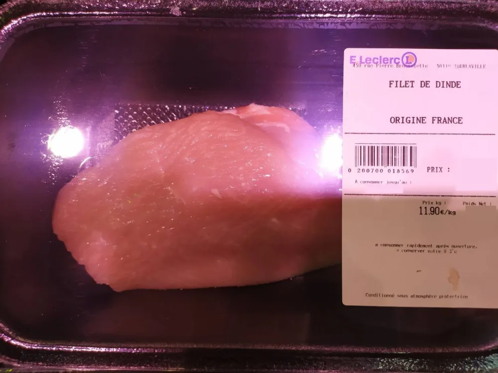 Dinde (escalopes / filet / saute)