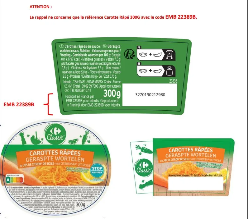 Carottes râpées