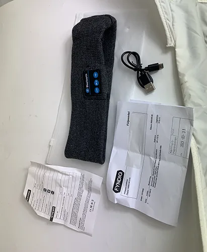 Headband with earphones