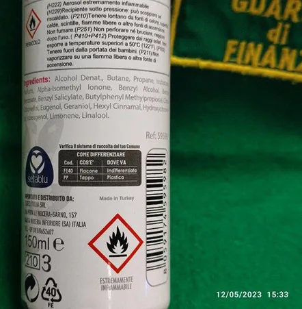 Deodorant spray