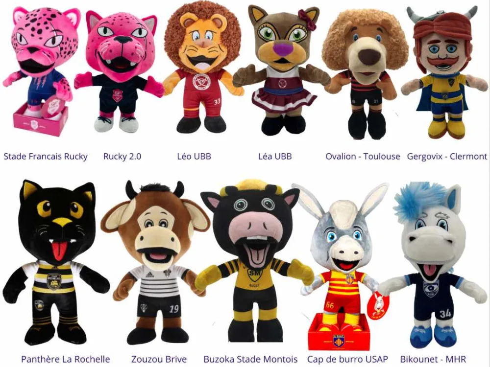 Peluche mascotte debout