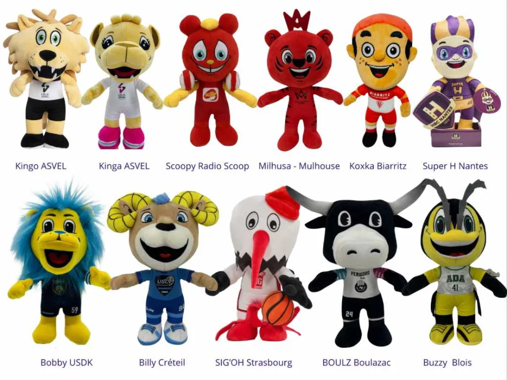 Peluche mascotte debout
