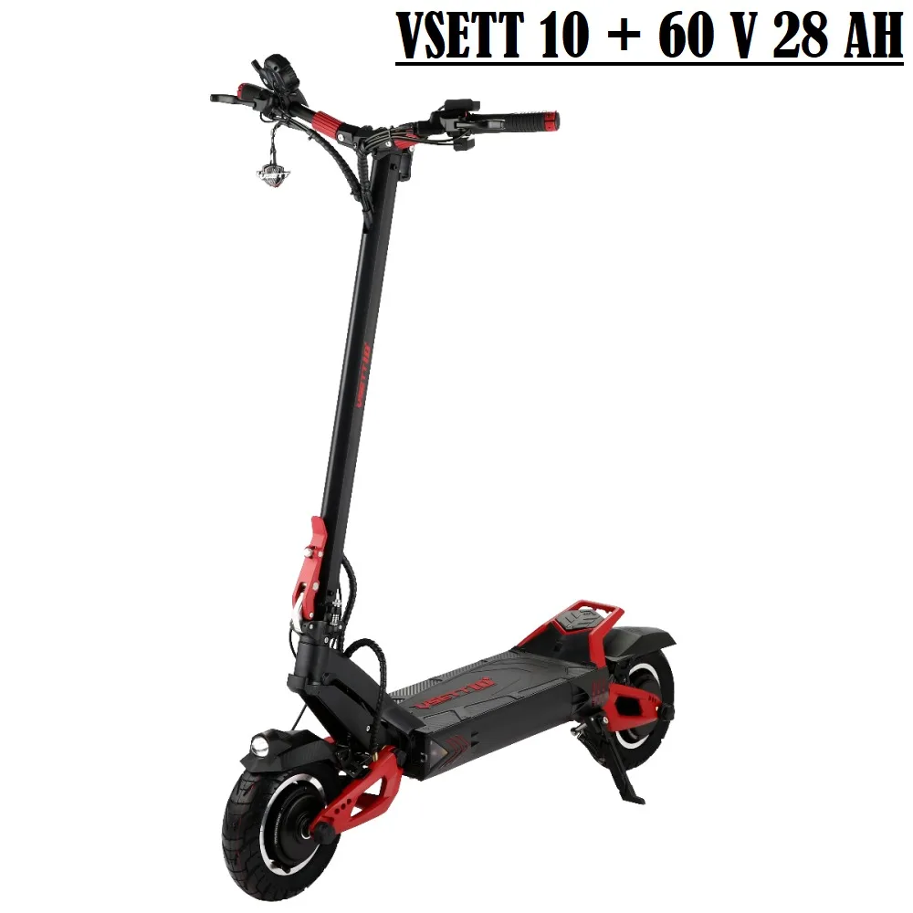 Trottinette marque vsett modèle : v10+ 60v 28ah couleur : red pro