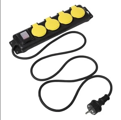 Multiprise 4 fiches ip44 164719/fpyx-k-4n (hongyi)