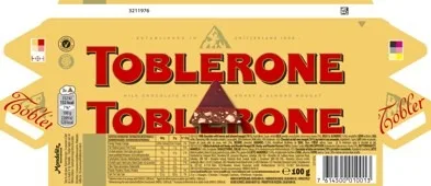 Toblerone chocolat au lait 4x100g