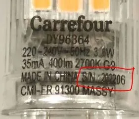 Ampoules led capsules g9x2 - lots 2201 à 2204