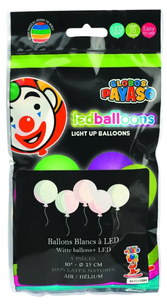 Sachet 5 ballons a led