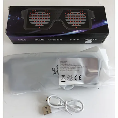 Glasses with LED light