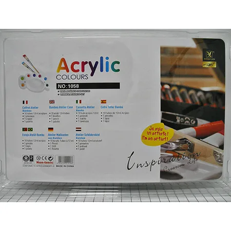 Set of acrylic paints