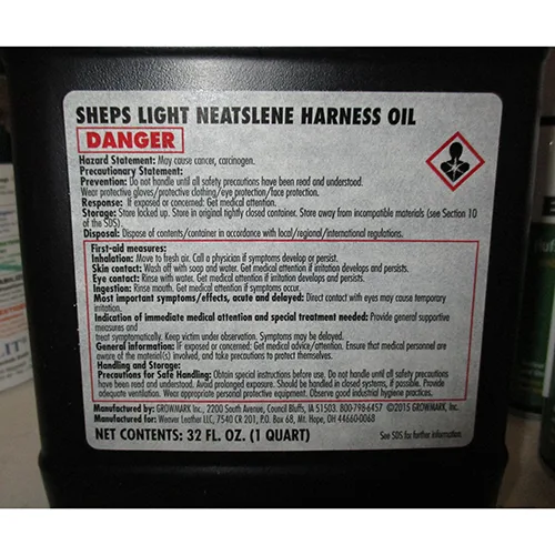 Harness oil