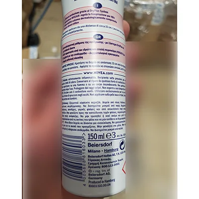 Deodorant spray