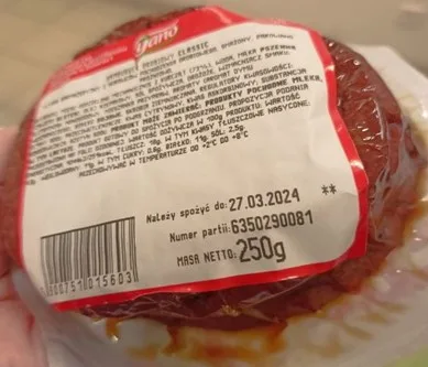 Hamburger drobiowy Classic, 250g, marki yano