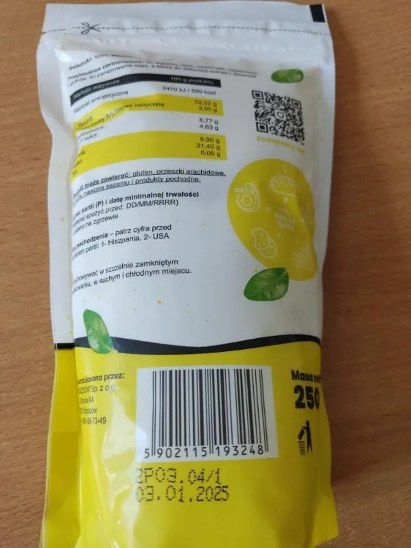 Mąka migdałowa, FIVIO, 250 g